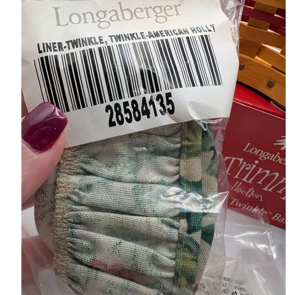 Vintage Longaberger 2001 Twinkle Twinkle Star Basket Tree Trimming NIB